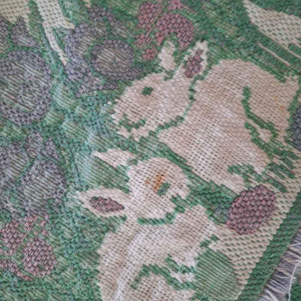 Charming Bunny and Floral Tapestry Placemats